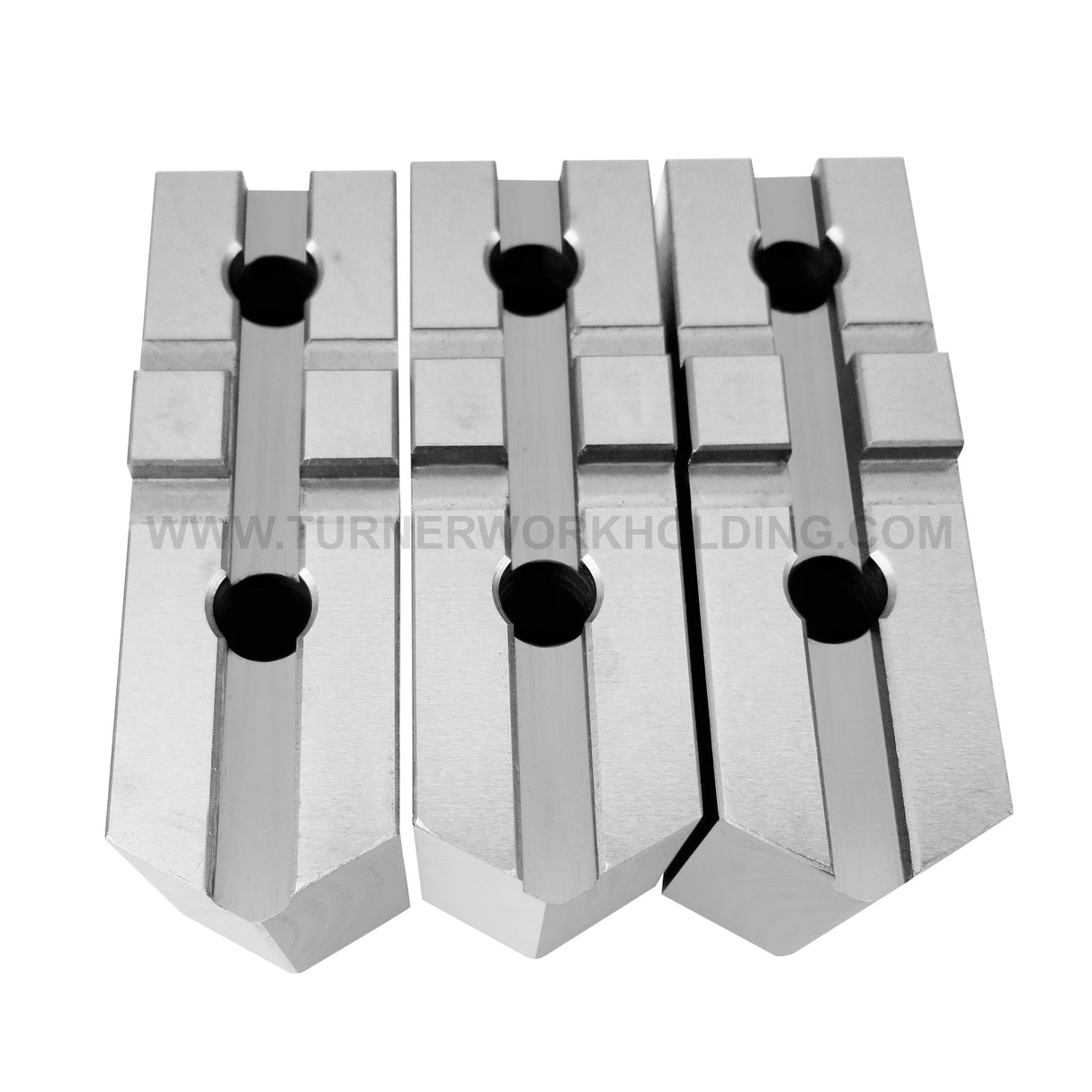 TG-10C-3.0-AP- AMERICAN STANDARD ALUMINUM SOFT JAWS FOR TONGUE & GROOVE 10" CHUCK 3.0" HT (3 PC)