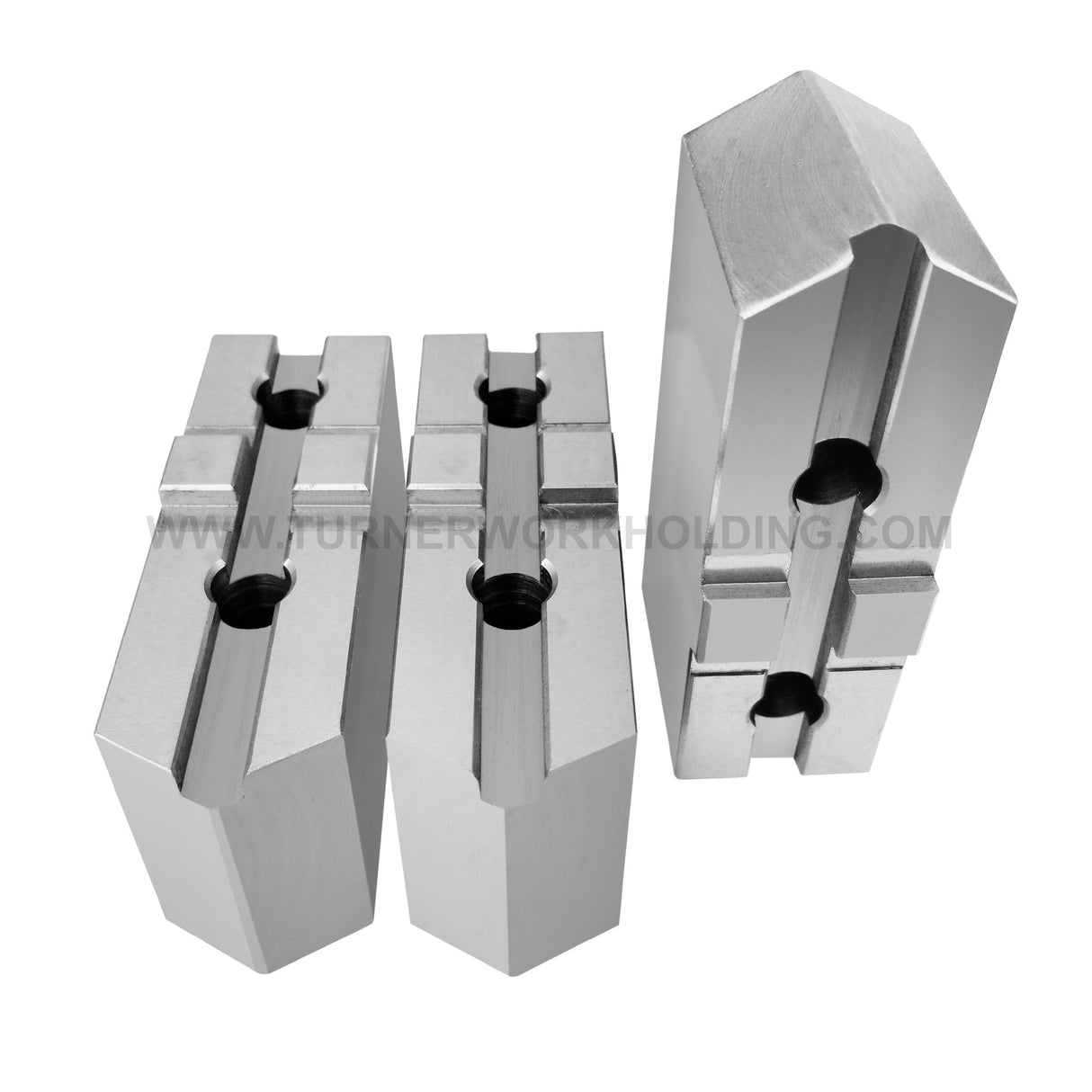 TG-8C-2.5-SP - AMERICAN STANDARD STEEL SOFT JAWS FOR TONGUE & GROOVE 8" CHUCK 2.5" HT (3 PC SET)