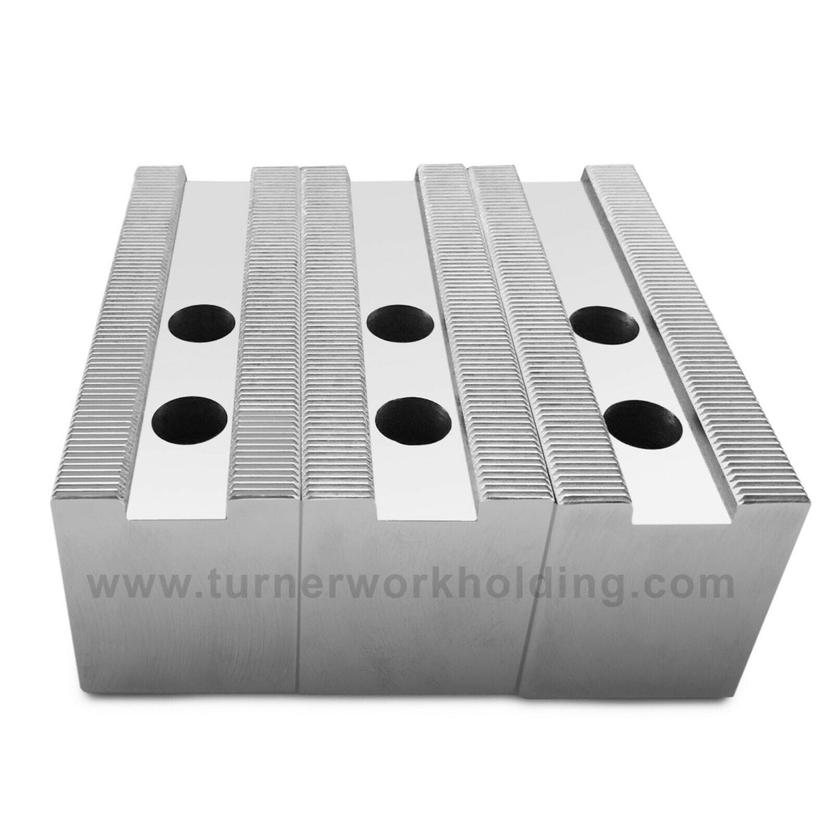 K-21C-2.5-SF - Steel Soft Jaws for 21" B-21/B-24 Kitagawa/Samchully Chucks, Flat, 2.5" Ht, 3 Pcs (Set)