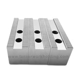 K-8C-1.5-SF - Soft Jaws Set (3 Pcs) for 8" Kitagawa B-208 Samchully Chuck-1.5" ht, Steel, Flat