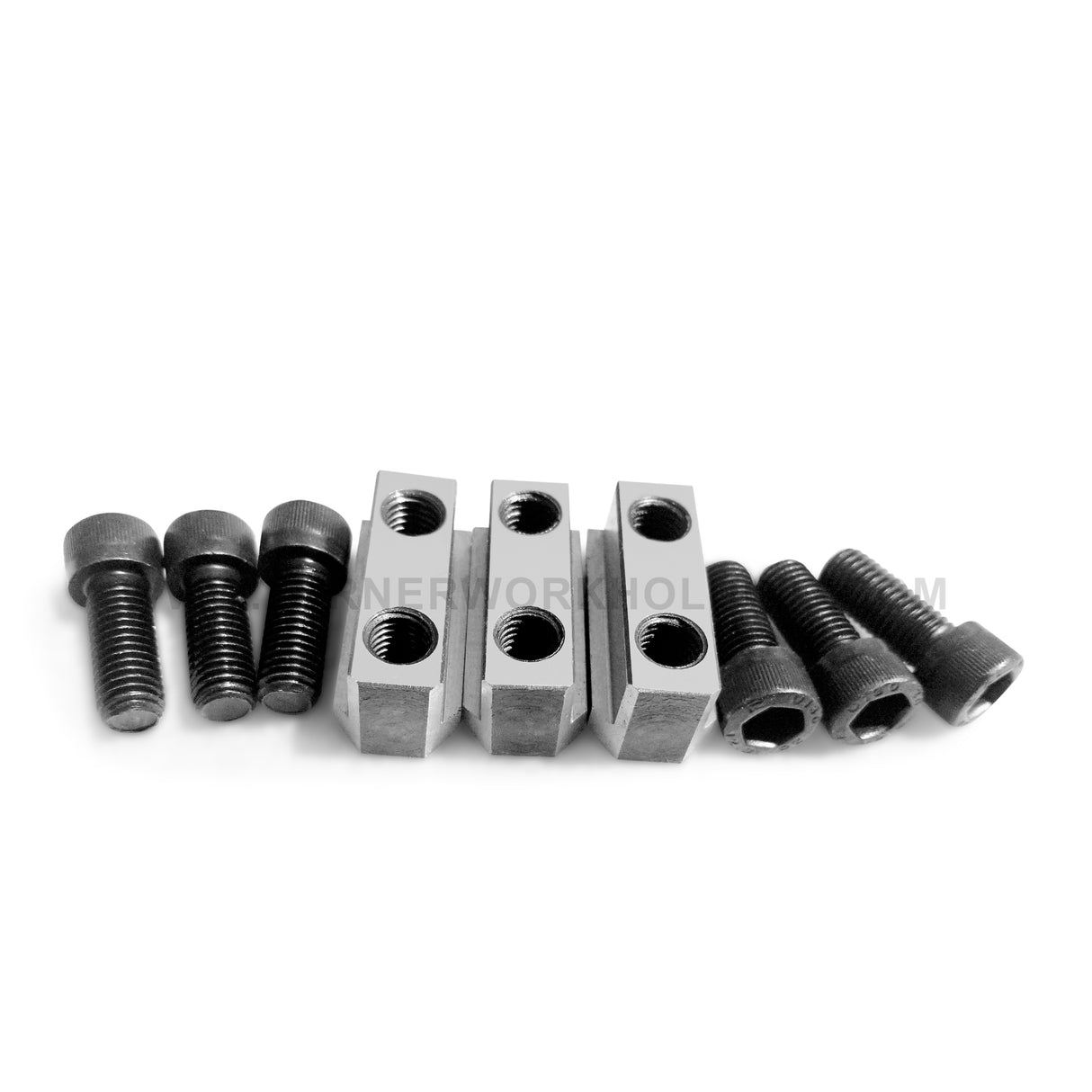 K-8C-TNB -TURNER 8" JAWS T NUT 3 PCS SET (with Six M12 Bolts) FOR B-208 KITAGAWA SAMCHULLY CNC LATHE CHUCKS